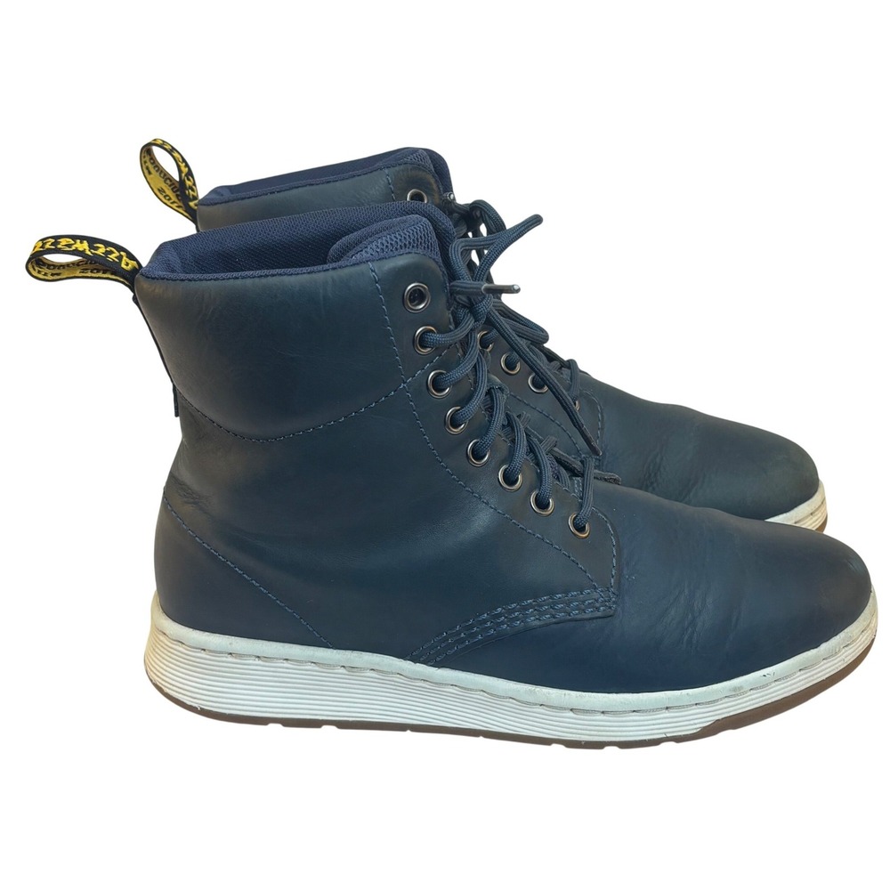 Dr. Martens Rigal Boot Navy Blue Leather Lightweight Streetwear Mens 8